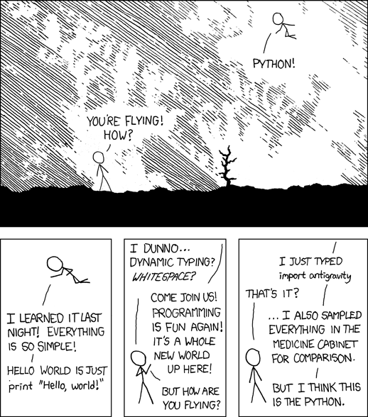 XKCD comic on Python